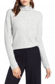 Halogen   Fuzzy Mock Neck Sweater  Regular  amp  Petite at Nordstrom